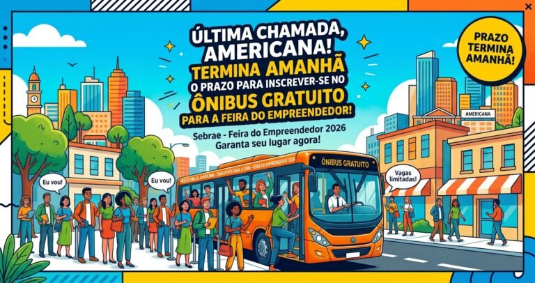 Americana oferece ônibus gratuito para Feira do Empreendedor, mas inscrição termina nesta quinta