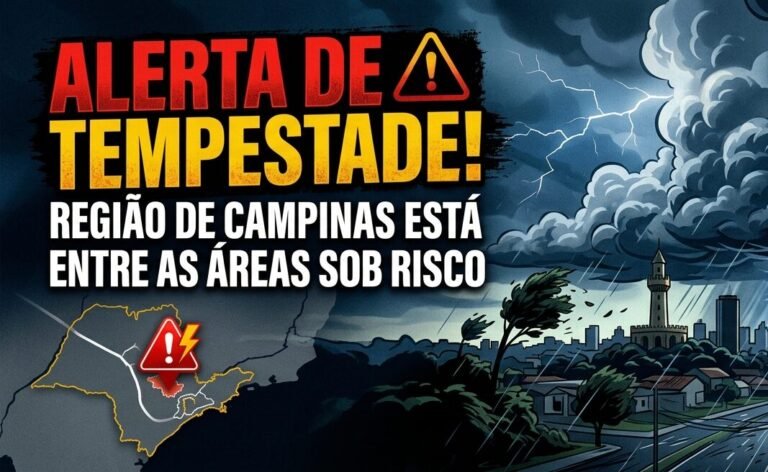 Região de Campinas entra em alerta para tempestades nesta terça-feira